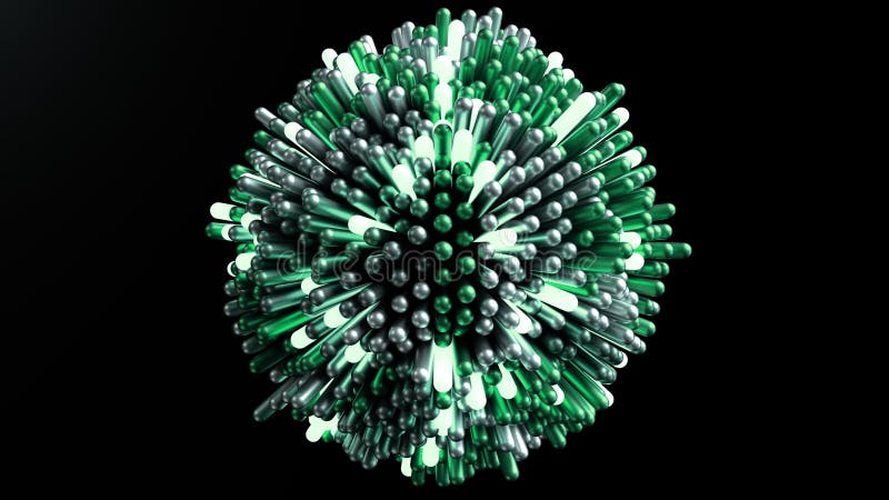 4K Futuristic Molecular Structure. stock illustration
