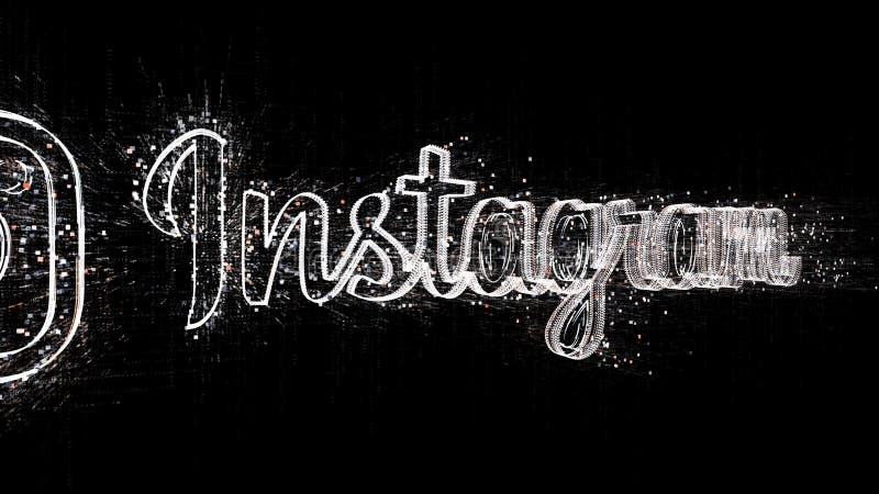 4 k instagram ordföretagslogotyp logotyp matris binär datorkodstext. royaltyfri illustrationer