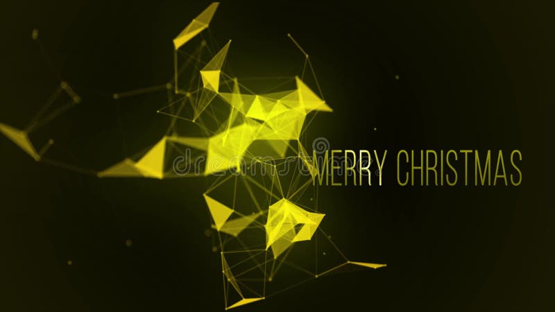 4k, merry christmax abstract plexus triangle loop stock illustration