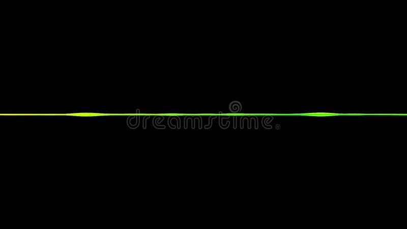 4k musique abstraite onde sonore ou onde audio isolée sur fond noir. illustration stock