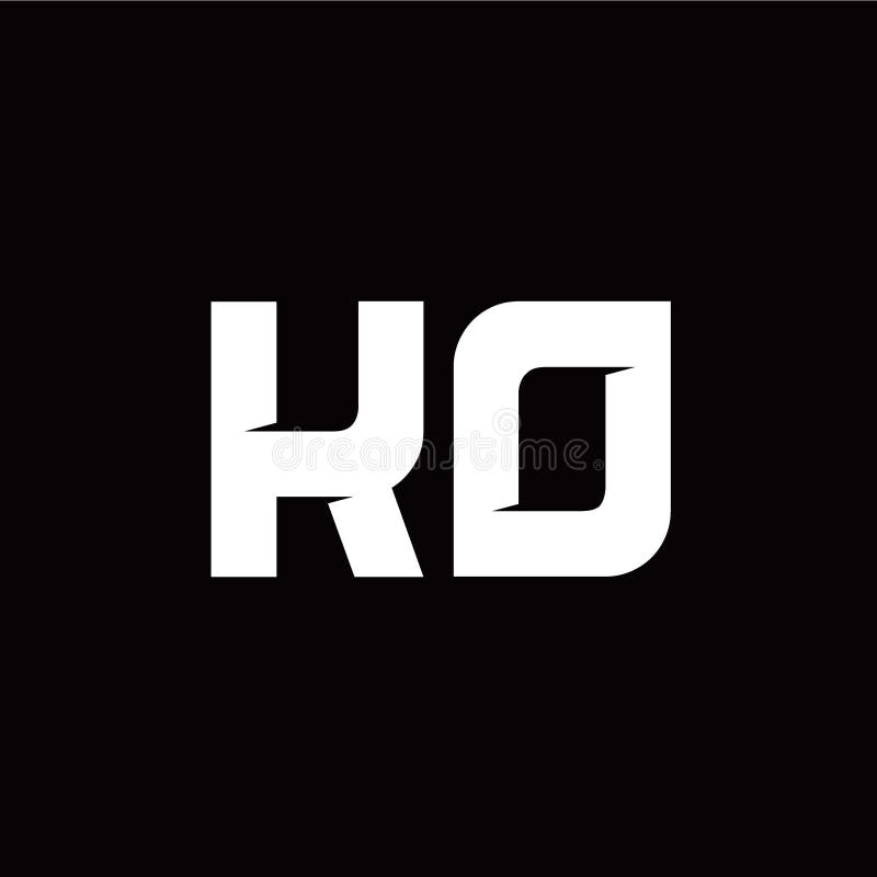 K O Letter Monogram Style Initial Logo Template Stock Illustration ...