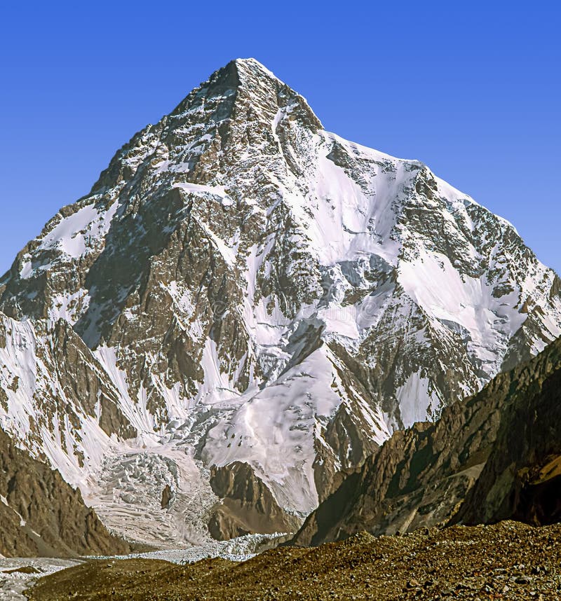 K2 Pico En La 2ª Montaña Más Alta De La Tierra Imagen de archivo - Imagen  de colina, azul: 205197283