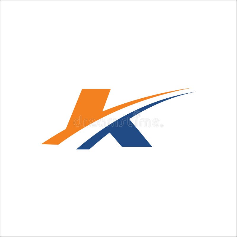 K podróż parafuje logo szablonu wektorowego swoosh ilustracji K podróż parafuje logo szablonu wektorowego swoosh ilustracji