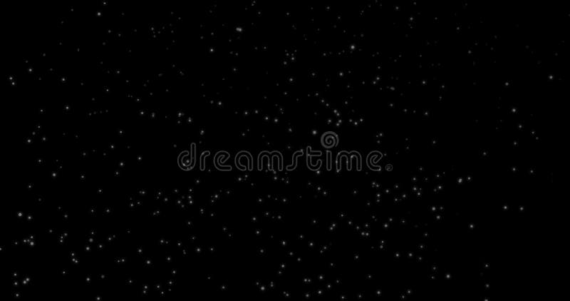 4K Subtle dust particle background overlay realistic light dust effect in black. stock illustration