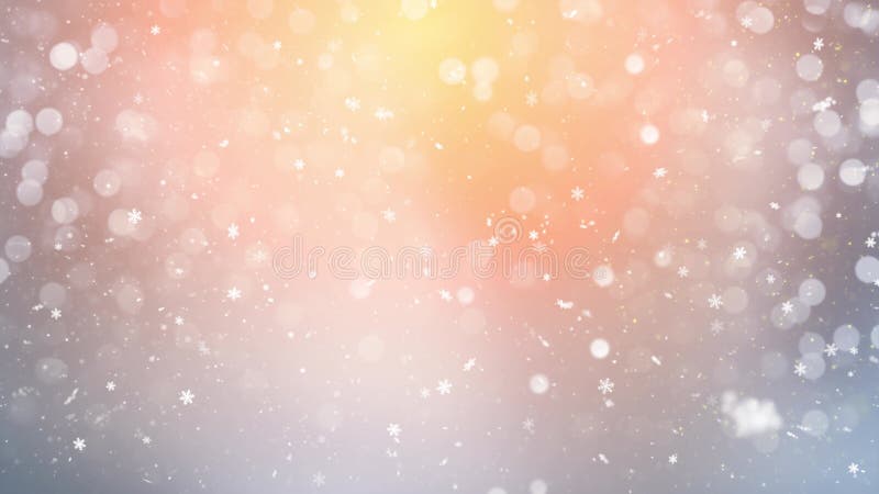 Christmas Winter Snow and Snowflakes Background with Seamless Loop, Suitable for Christmas, New Year, Winter Promos stock illustration