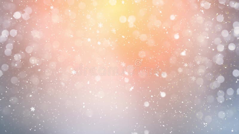 Christmas Winter Snow and Snowflakes Background with Seamless Loop, Suitable for Christmas, New Year, Winter Promos stock illustration