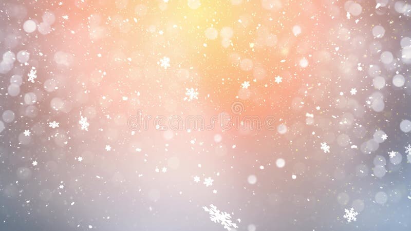 Christmas Winter Snow and Snowflakes Background with Seamless Loop, Suitable for Christmas, New Year, Winter Promos royalty free illustration