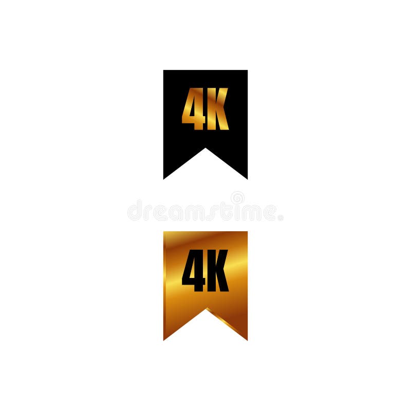 4K Ultra HD logo symbol 4K UHD sign mark Ultra High definition resolution on the square shape icon vector