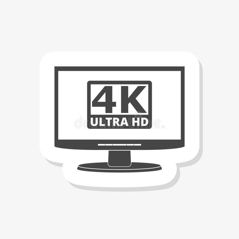 4K Ultra HD Symbol, High Definition 4K Resolution Mark, HDR. Vector ...