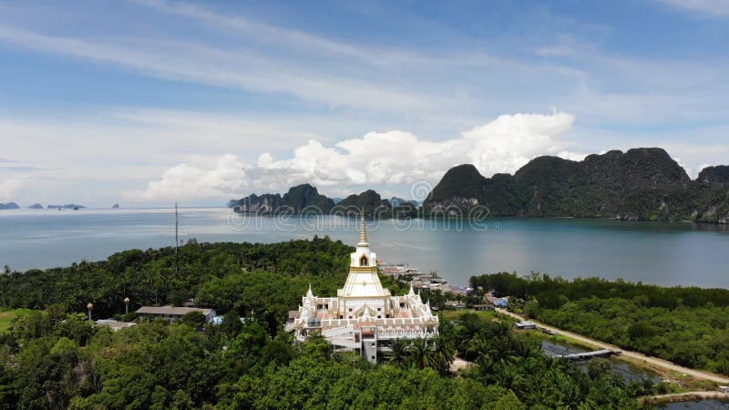 4k αεροστεγές υλικό από το wat mahathi sak τεμπλ στο ao nang krabi απόθεμα βίντεο