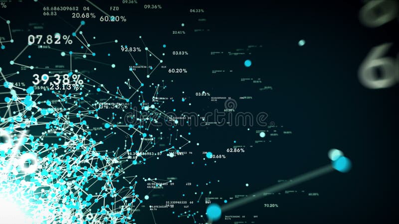 4K μπλε στοιχείων και δικτύων