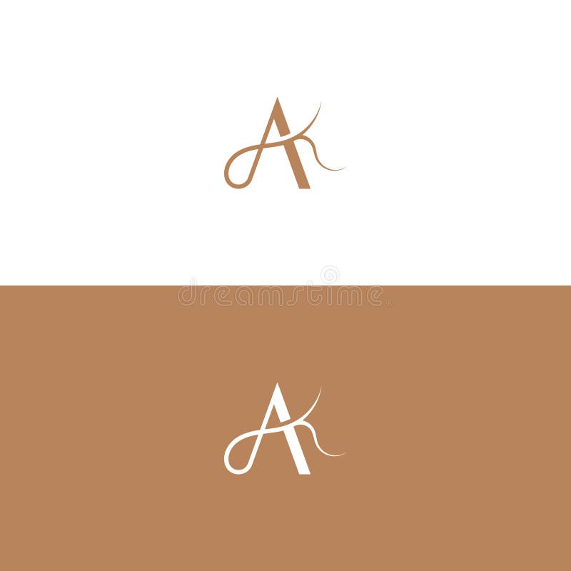 KA AK K OCH A Abstract initial monogrambokstav, logotyp för alfabet royaltyfri illustrationer
