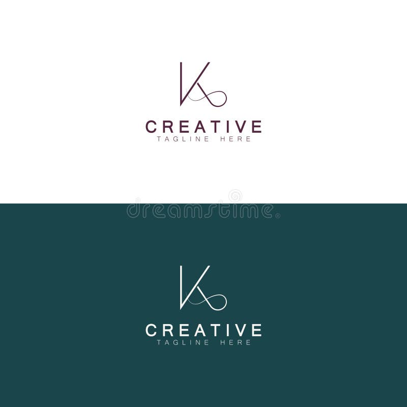 KA AK K OCH A Abstract initial monogrambokstav, logotyp för alfabet vektor illustrationer