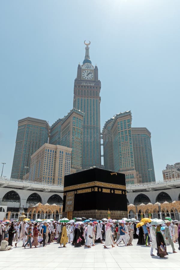 Kaaba i Mecka i den Saudiarabien ledaren