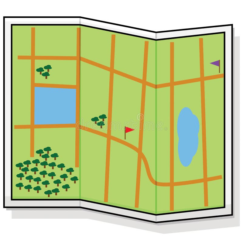 Kaart vector illustratie Kaart vector illustratie