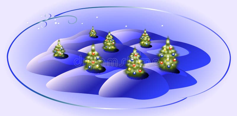 Kaart met groene Kerstbomen Editable vectorillustratie van origineel EPS10 vectorillustratie stock illustratie Kaart met groene Kerstbomen Editable vectorillustratie van origineel EPS10 vectorillustratie stock illustratie