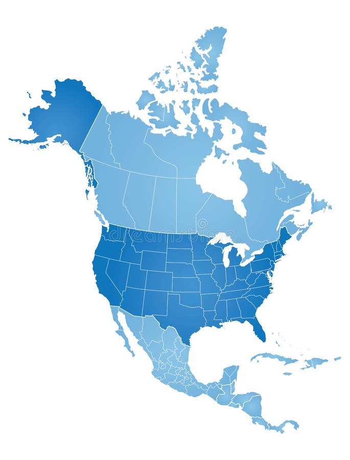 Kaart van Noord-Amerika