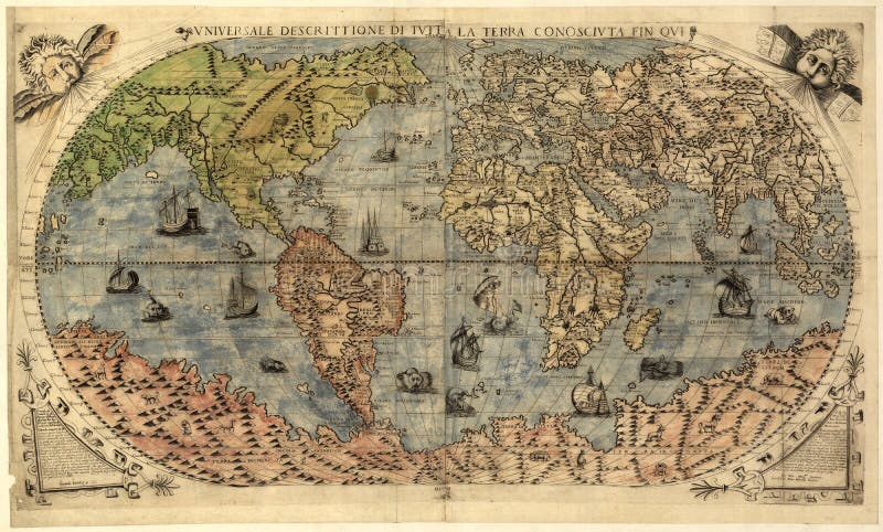 Kaart van oude wereld