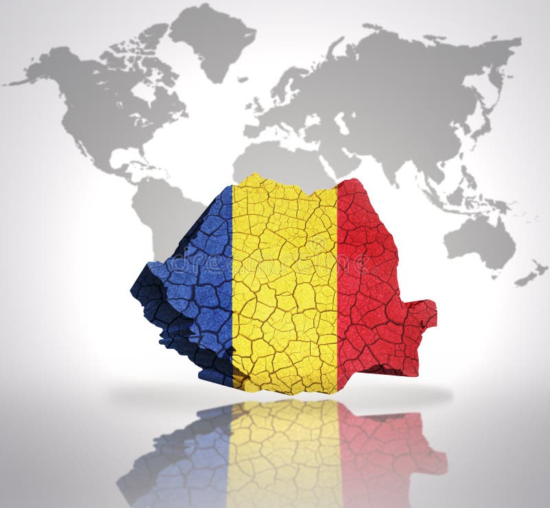 Kaart van Roemenië stock illustratie. Illustration of illustratie