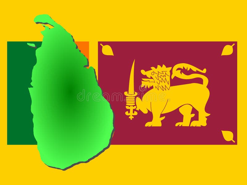 Kaart van Sri Lanka