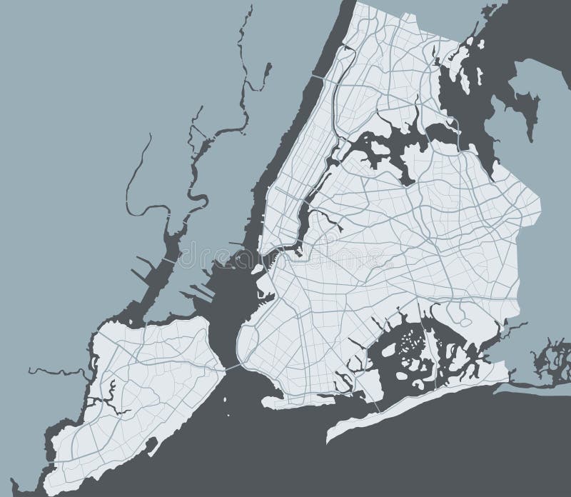 Kaart van stad ny-York vector illustratie Kaart van stad ny-York vector illustratie