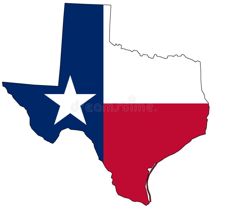 Kaart van Texas stock illustratie Kaart van Texas stock illustratie