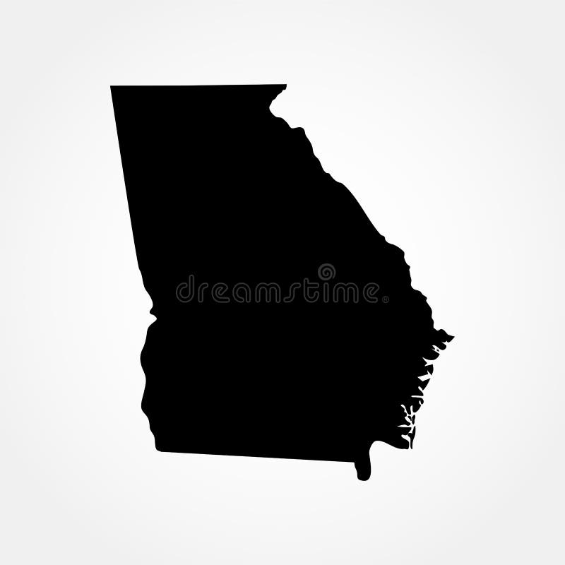 Kaart van U S Staat van Georgië vector illustratie Kaart van U S Staat van Georgië vector illustratie