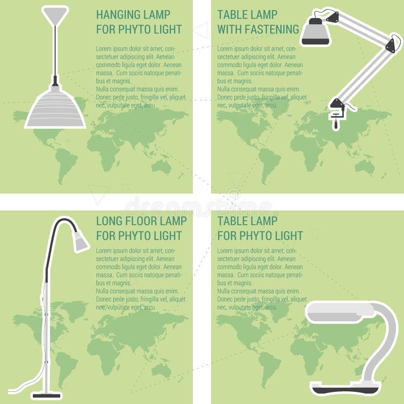 Kaart vier met lampen vector illustratie Kaart vier met lampen vector illustratie
