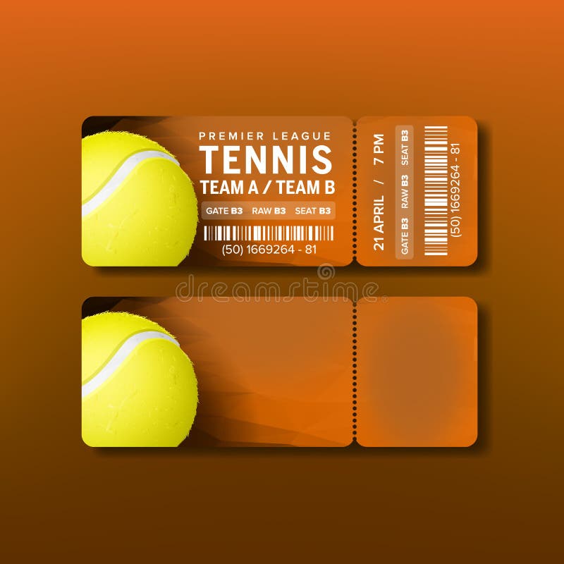 Kaartje voor Bezoekpremier league van Tennisvector