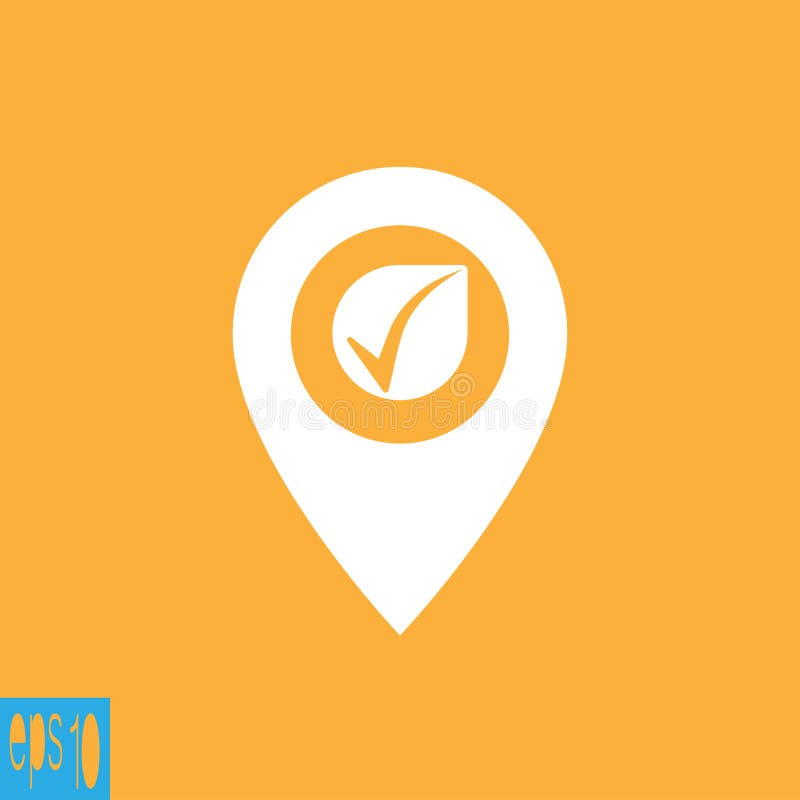 Kaartpictogram met controlepictogram, teken - vectorillustratie stock illustratie Kaartpictogram met controlepictogram, teken - vectorillustratie stock illustratie