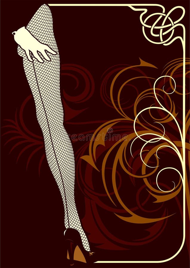 Background for the sample text with elements of ornaments and pin-up. Background for the sample text with elements of ornaments and pin-up.