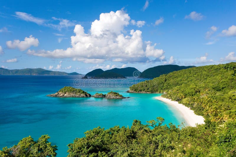 Trunk Bay, Karibik lizenzfreie stockbilder