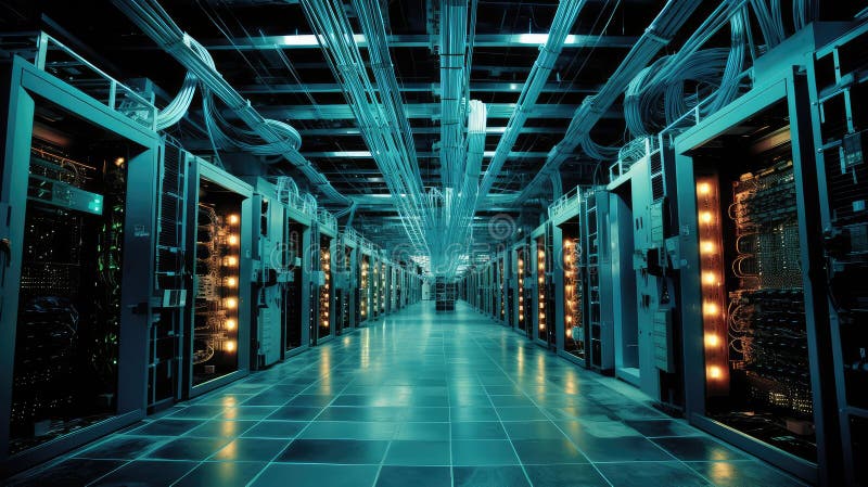Kablar för serverdatacenter vektor illustrationer