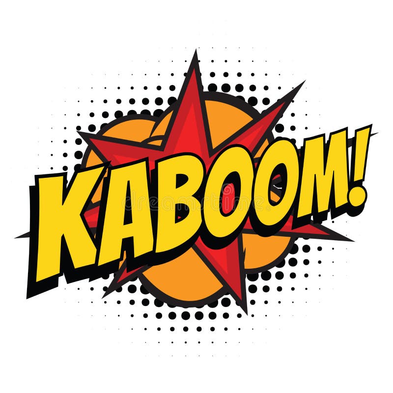 Kaboom grappig woord vector illustratie. Illustration of effect 95721661