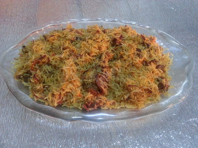 Special cooked rice dish stock photo. Image of biryani 107343112
