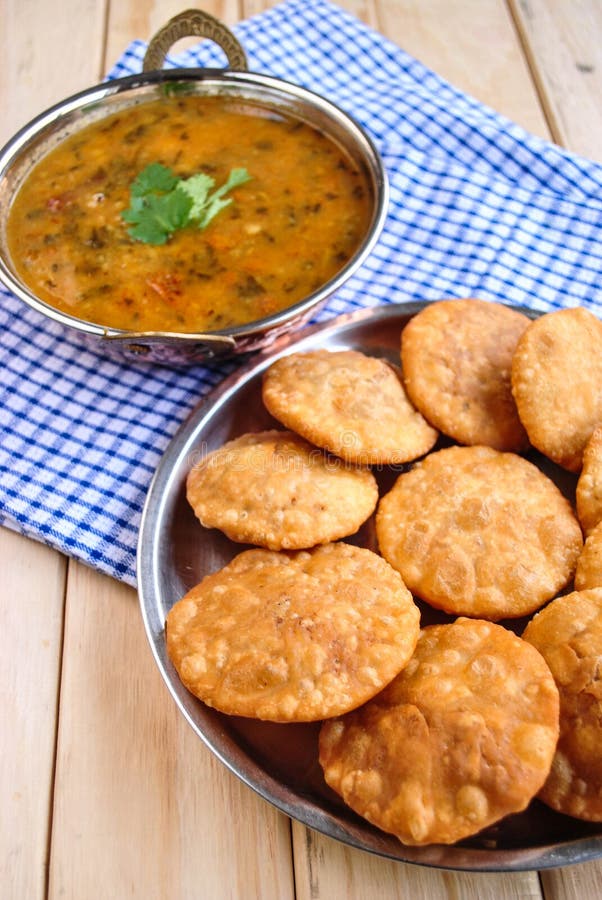 Kachori and aloo sabji stock image. Image of close, batata - 60979639