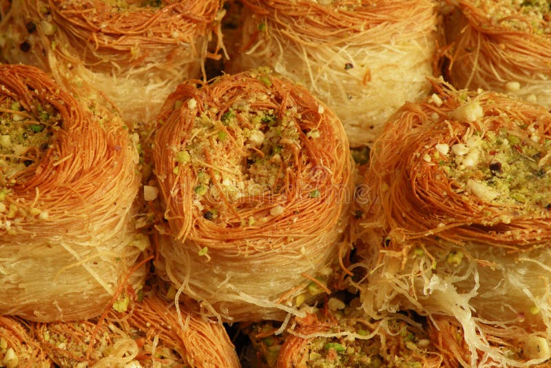 Kanafeh (Arabic), kadayÄ±f (Turkish), kadaif (Albanian), kataifi, kadaifi (Greek), is a very fine vermicelli-like pastry used to make sweet pastries and desserts. It is sometimes known as shredded phyllo. Kanafeh (Arabic), kadayÄ±f (Turkish), kadaif (Albanian), kataifi, kadaifi (Greek), is a very fine vermicelli-like pastry used to make sweet pastries and desserts. It is sometimes known as shredded phyllo.