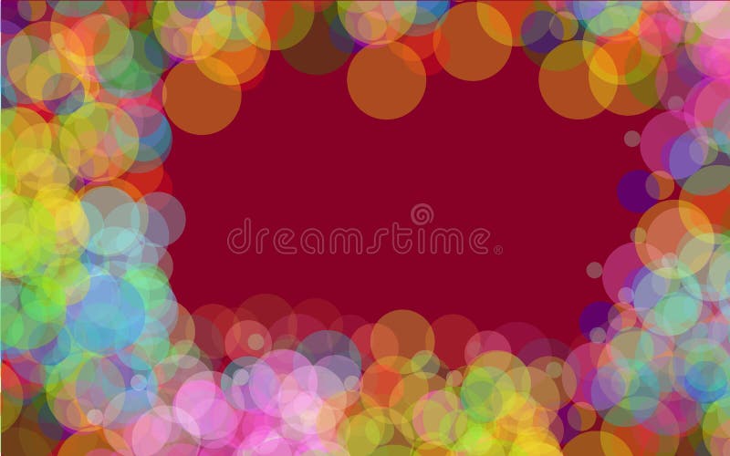 Kader van multicolored heldere transparante abstracte glanzende mooie lichte vlekken met bokeheffect met rond gevestigde glans va vector illustratie Kader van multicolored heldere transparante abstracte glanzende mooie lichte vlekken met bokeheffect met rond gevestigde glans va vector illustratie