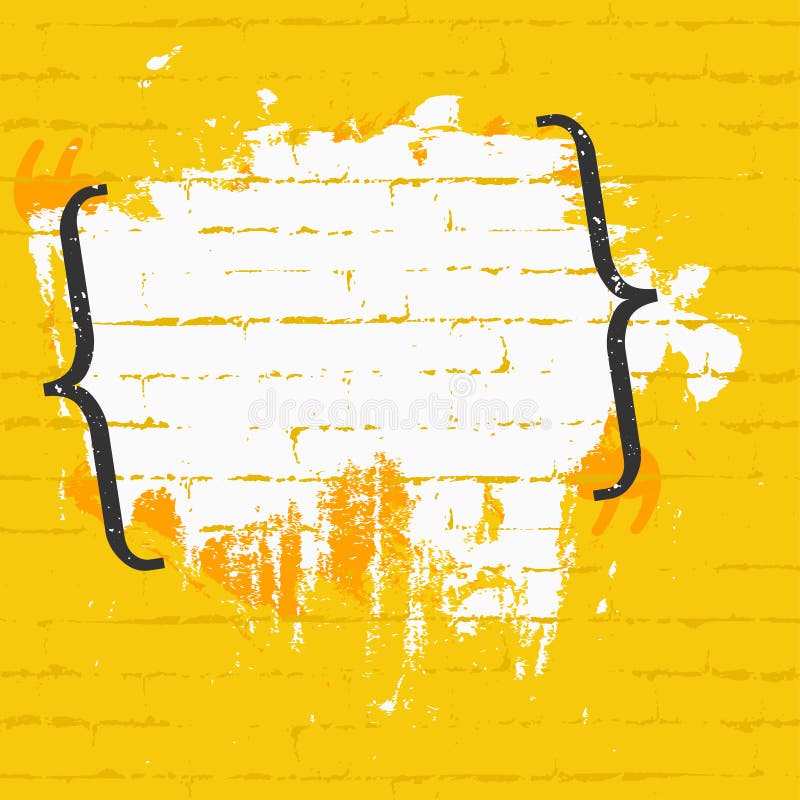 Kader voor citaten met baksteentextuur op muur Het concept van het bannerontwerp vector illustratie Kader voor citaten met baksteentextuur op muur Het concept van het bannerontwerp vector illustratie