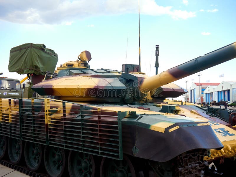 Astana, Kazakhstan - May 25, 2018: T-72KAE MBT upgrade package solution for Kazakhstan Armed Forces by Semey Engineering and Kazakhstan Aselsan EngineeringKAE at KADEX exhibition. Astana, Kazakhstan - May 25, 2018: T-72KAE MBT upgrade package solution for Kazakhstan Armed Forces by Semey Engineering and Kazakhstan Aselsan EngineeringKAE at KADEX exhibition