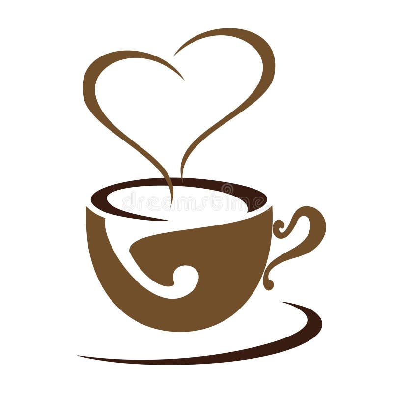 KAFFE FÖR DATUMLOGO ELLER SYMBOL vektor illustrationer