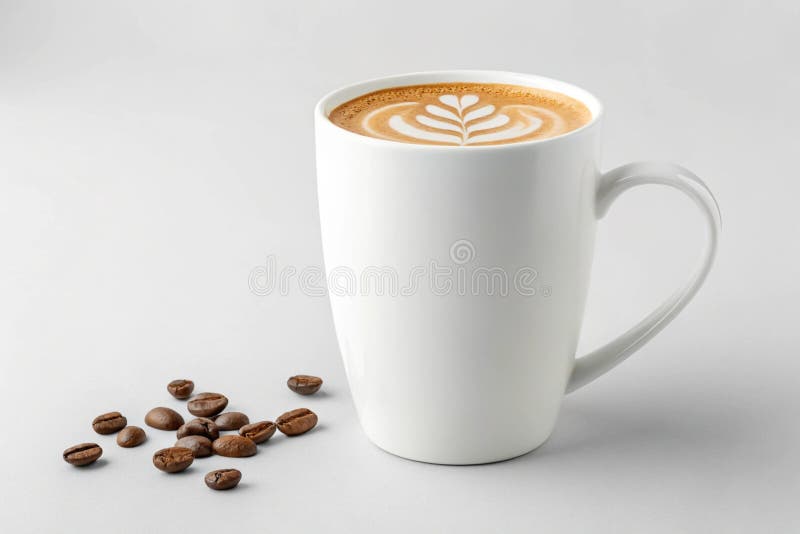 Kaffe som charmerar vit mug för Mokup genererad av ai vektor illustrationer