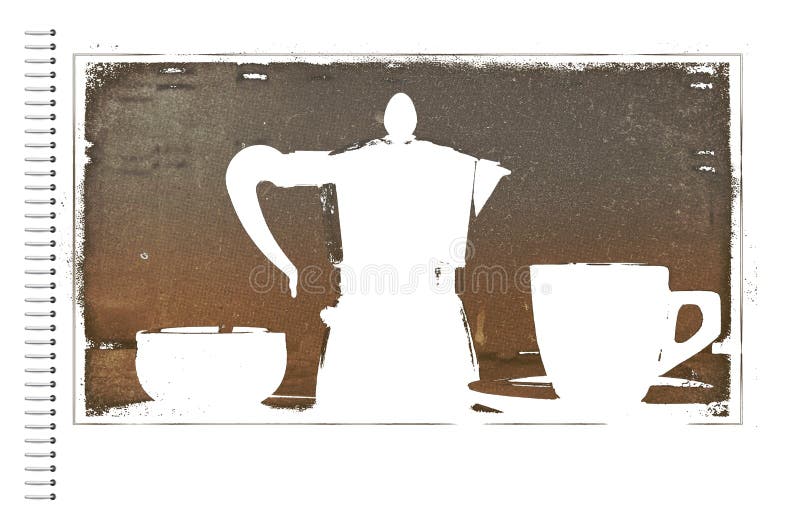  Kaffeaffisch vektor illustrationer