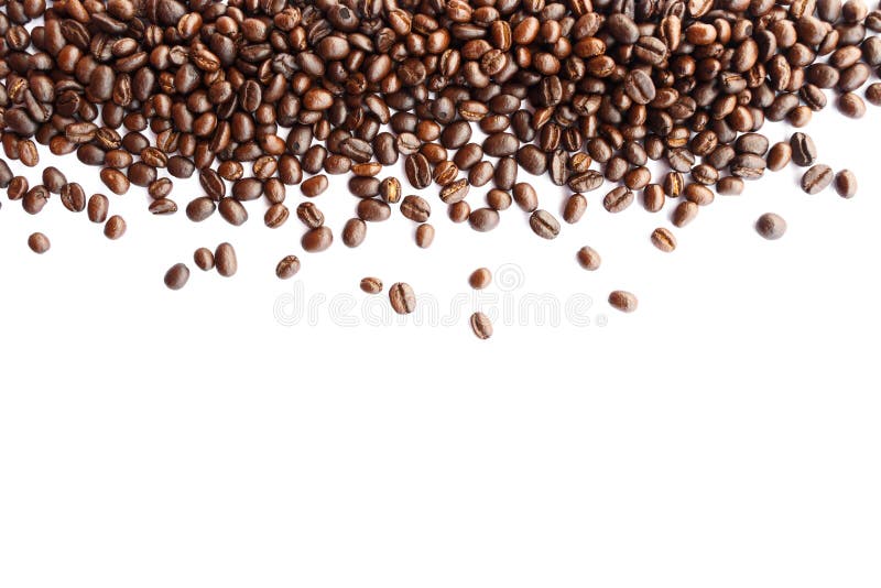 Kaffebönor på gränsen arkivfoto
