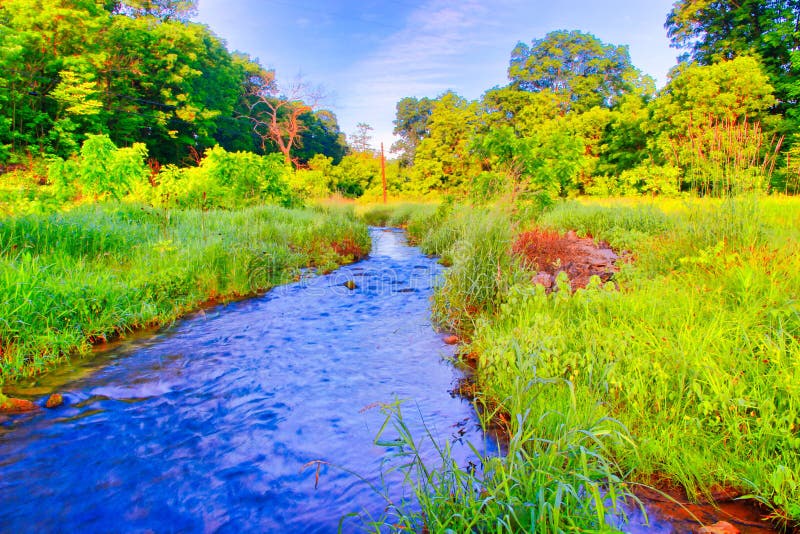 A color image of Coffee Run stream as it flows through Big Valley near Reedsville, Mifflin County, Pennsylvania, USA. A color image of Coffee Run stream as it flows through Big Valley near Reedsville, Mifflin County, Pennsylvania, USA.