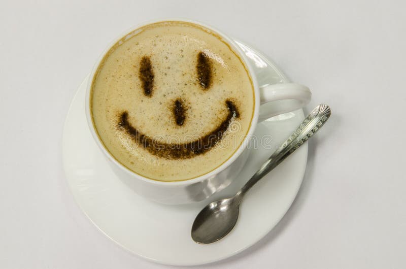 Kaffee mit smiley stockbild Kaffee mit smiley stockbild