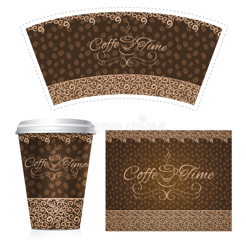 Kaffee-Papierschale lizenzfreie abbildung Kaffee-Papierschale lizenzfreie abbildung