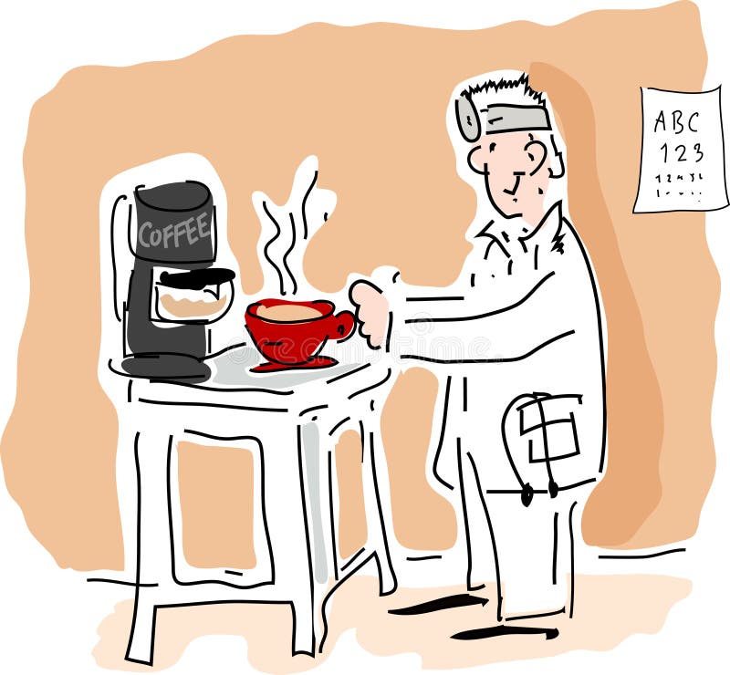 Kaffee und doctor.jpg stock abbildung. Illustration von aroma 748795