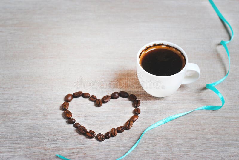 Cappuccino Oder Lattekaffee Mit Herzform Retro Effekt 