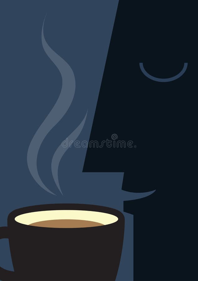Kaffeegeruch stock abbildung Kaffeegeruch stock abbildung
